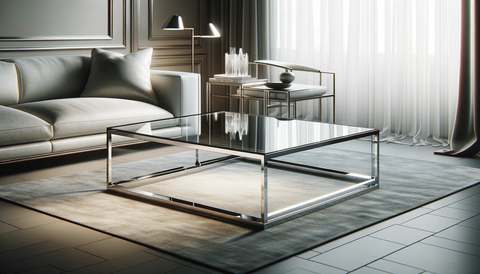 SleekGlass Modern Coffee Table